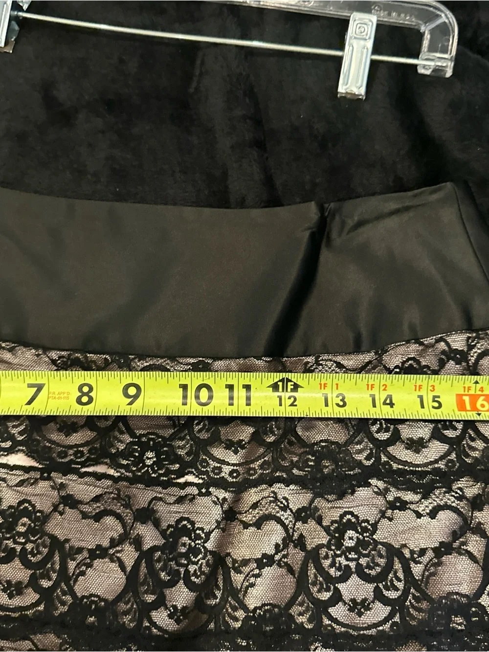 Dalia Black Lace Overlay A-Line Skirt